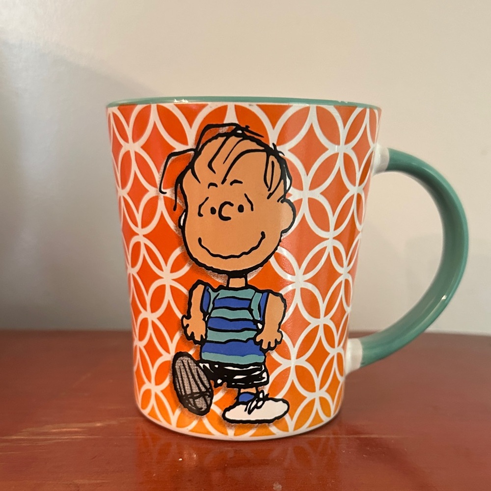 Peanuts Orange and Green Patterned Mug